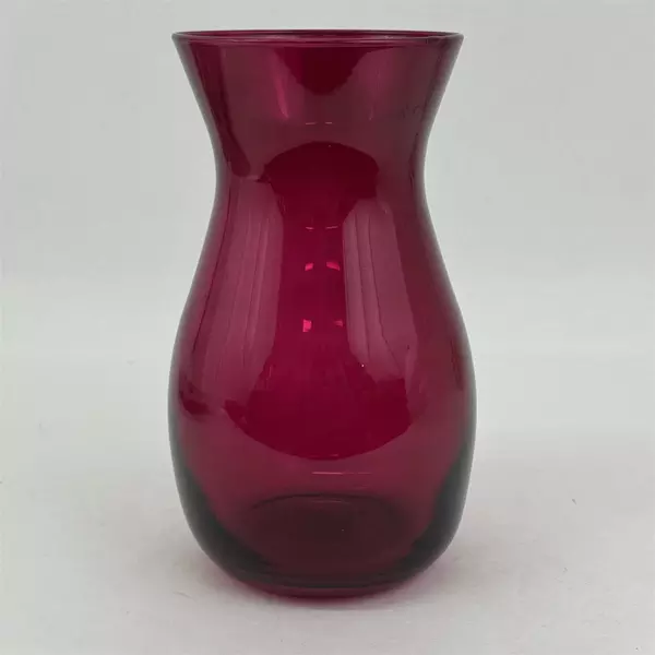 9 Inch Magenta Glass Vase Made In USA