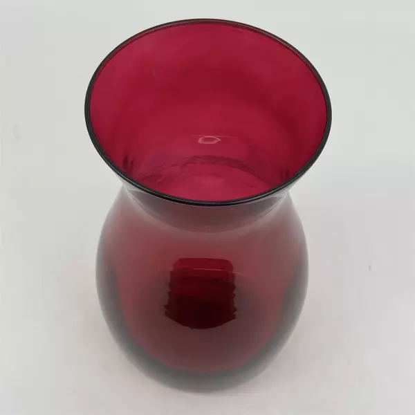 9 Inch Magenta Glass Vase Made In USA