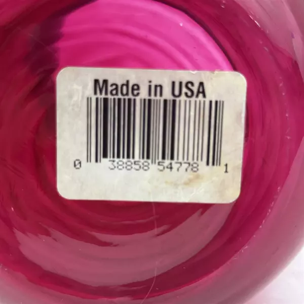 9 Inch Magenta Glass Vase Made In USA