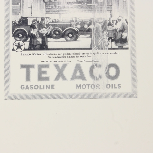 1923 Texaco Christmas Ad Reprint Gas Motor Oil