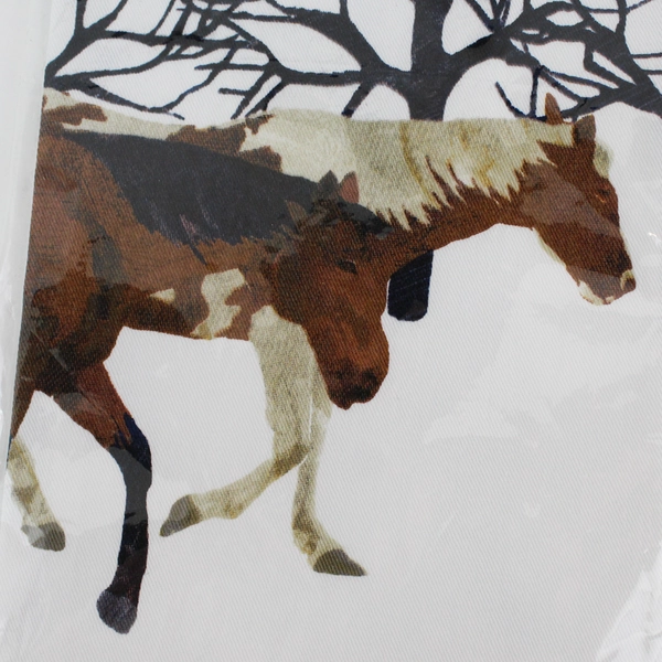 Paper Products Design Winter Horses Kitchen Towel 18 x26 Inches NIP