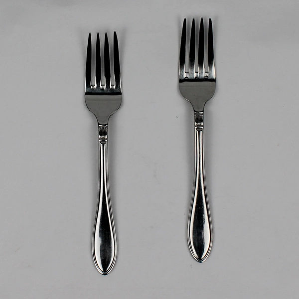 Lot of 2 Wallace Silver Riviera Pattern Salad Forks 7.25" 18/10 Stainless Good