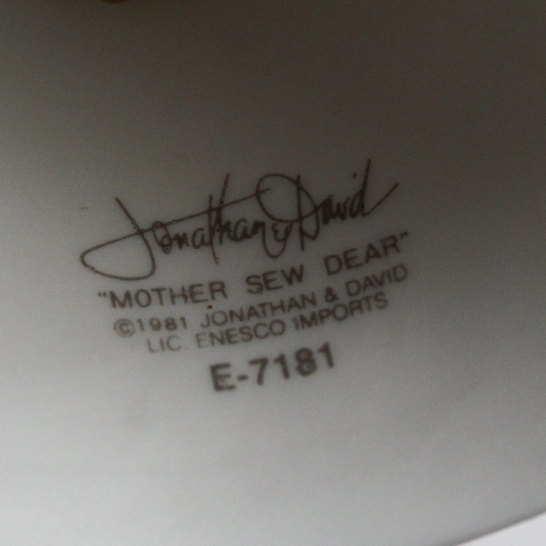 Enesco Precious Moments Figure “Mother Sew Dear” Bell 1981 E-7181