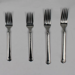 Lot of 4 Wallace Silver Pavillion Pattern 18/10 SS 2 Dinner & 2 Salad Forks Rare
