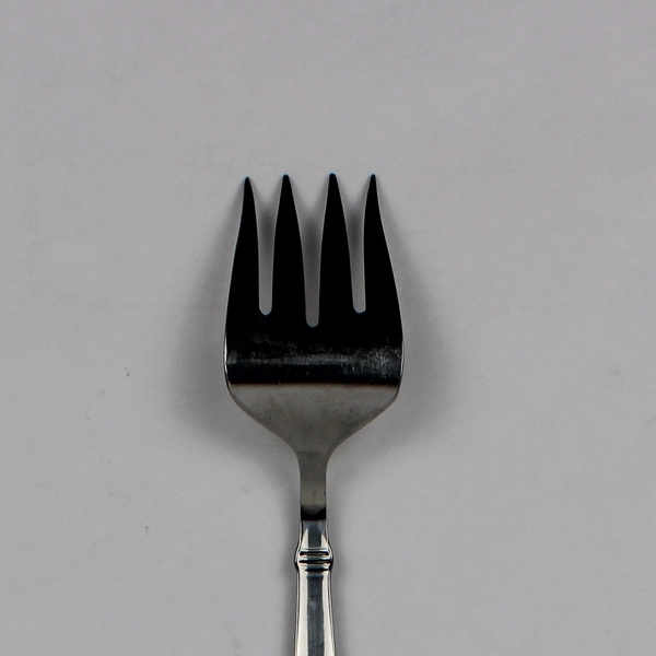 Wallace Silver Napoli Cold Meat Serving Fork 18/10 Stainless 8.5 Inches Good