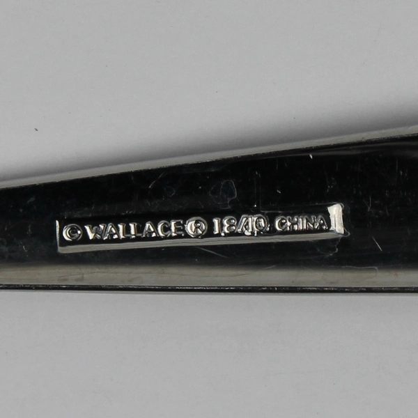 Wallace Silver Napoli Cold Meat Serving Fork 18/10 Stainless 8.5 Inches Good