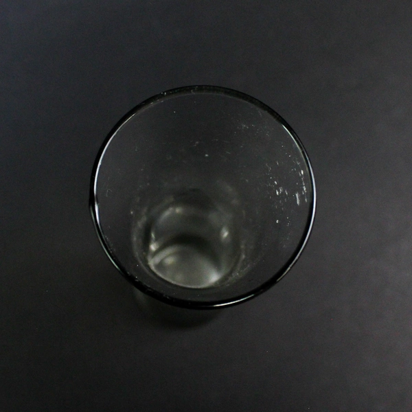 Etched Flower Clear Glass Bud Vase 10"