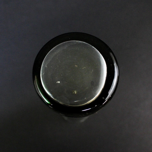 Etched Flower Clear Glass Bud Vase 10"