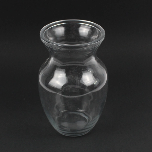 Clear Glass Decorative Bouquet Flower Vase 7 3/4"