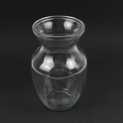 Clear Glass Decorative Bouquet Flower Vase 7 3/4"