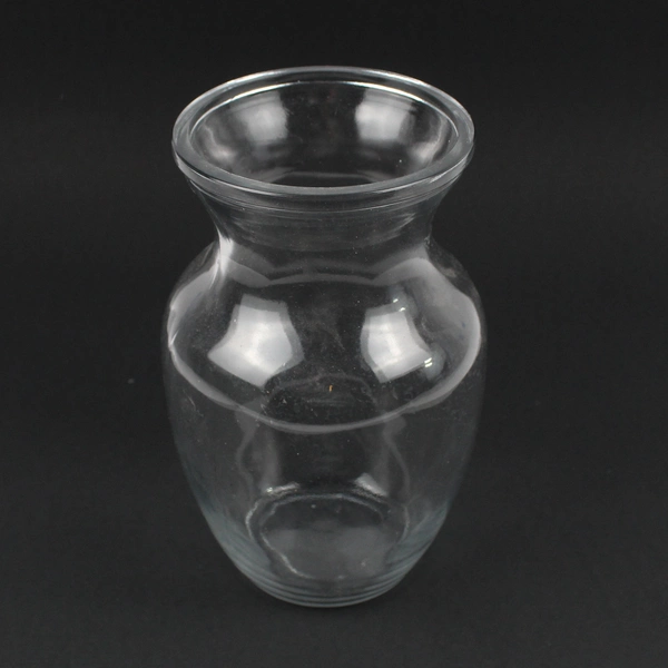 Clear Glass Decorative Bouquet Flower Vase 7 3/4"