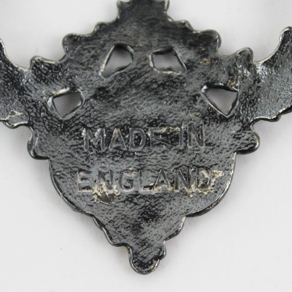 Vintage Ornate Silver Plate Sherry Bottle Decanter Label England