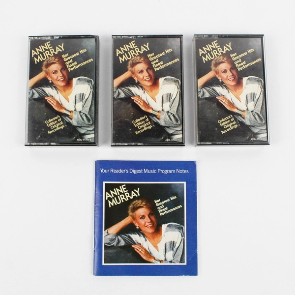 Lot of 3 Readers' Digest Anne Murray Cassette Tapes Greatest Hits with Book 1990