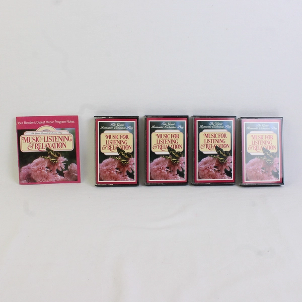 Set of 4 Great Romantic Orchestras Play Music for Listening Relaxation Cassettes