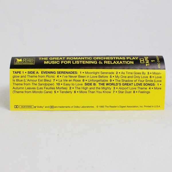 Set of 4 Great Romantic Orchestras Play Music for Listening Relaxation Cassettes