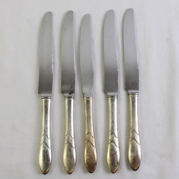 Lot Of 5 Oneida Community Lady Hamilton Stainless Dinner Knives Flatware