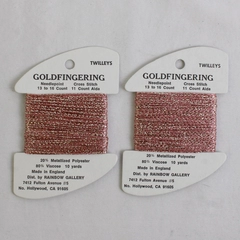 Lot of 2 New Twilleys Goldfingering Metallic Embroidery Thread J41C Pink