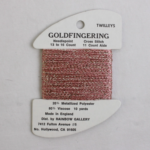 Lot of 2 New Twilleys Goldfingering Metallic Embroidery Thread J41C Pink