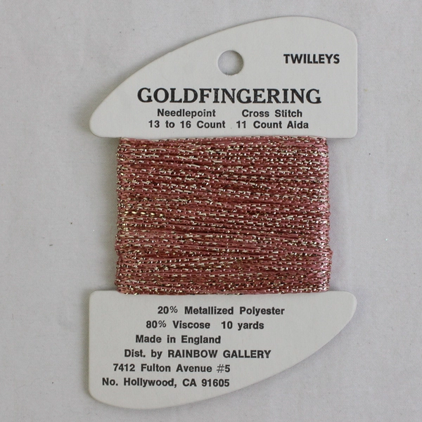 Lot of 2 New Twilleys Goldfingering Metallic Embroidery Thread J41C Pink