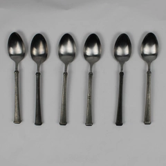 Lot Of 6 Vintage International Pewter Farmington Tablespoons 7.5"