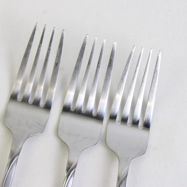 Lot of 3 Towle Blossom 18/0 Dinner Forks Frosted Stainless Steel 7.5"