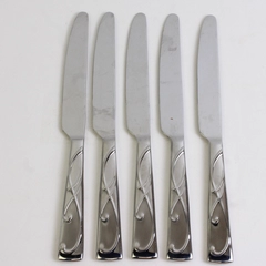 Lot of 5 Towle Blossom 18/10 Stainless Glossy Dinner Knives