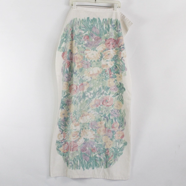 Vintage Springs Bath Fashions Pastel Floral Cotton Bath Towel 25" x 48"