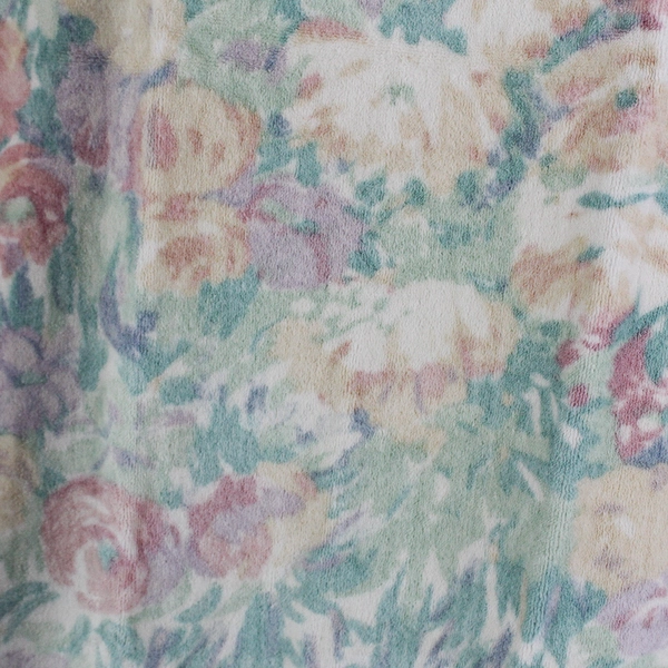 Vintage Springs Bath Fashions Pastel Floral Cotton Bath Towel 25" x 48"