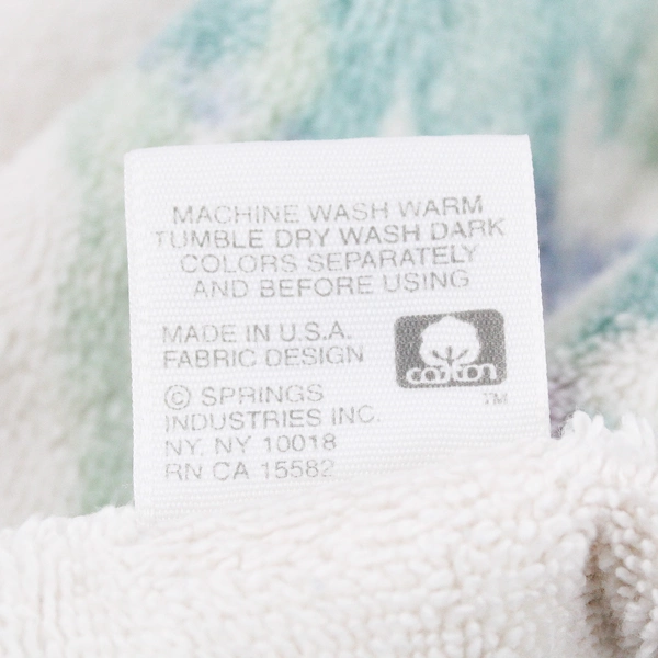 Vintage Springs Bath Fashions Pastel Floral Cotton Bath Towel 25" x 48"