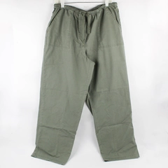 L.L. Bean Women's L Reg Green 100% Cotton Drawstring Elastic Waist Pants