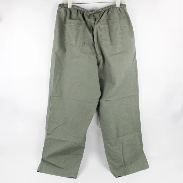 L.L. Bean Women's L Reg Green 100% Cotton Drawstring Elastic Waist Pants