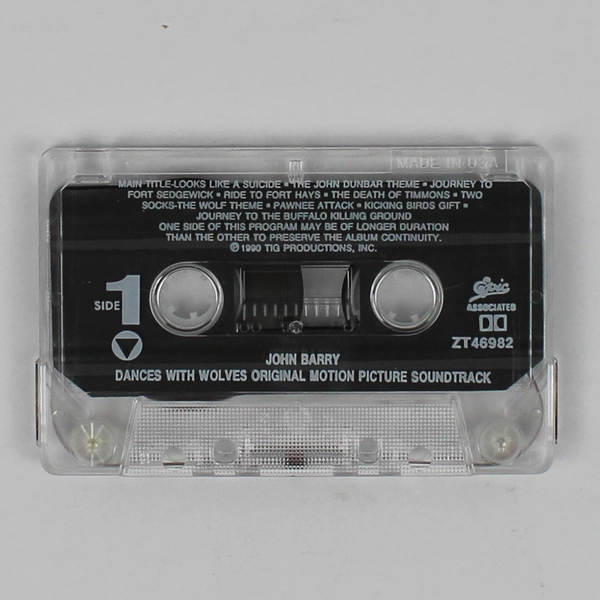 Dances with Wolves Original Motion Picture Soundtrack Cassette Tape Vintage 1990