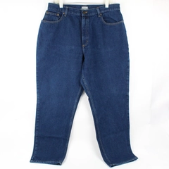 L.L.Bean Women's 18 Original/Relaxed Fit Dark Wash Straight Leg Denim Jeans