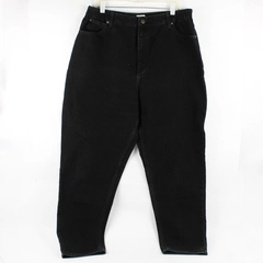 L.L. Bean Women's 18 Reg Black Original/Relaxed Fit Straight Leg Denim Jeans