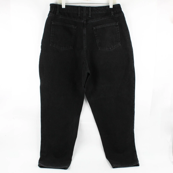 L.L. Bean Women's 18 Reg Black Original/Relaxed Fit Straight Leg Denim Jeans