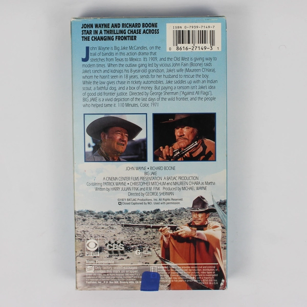 Big Jake John Wayne VHS Movie 1971 Western Action Adventure #7149