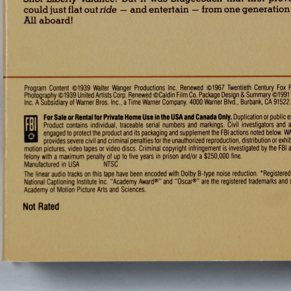 Vntg. Stagecoach VHS Tape 1939, 1967 Release John Wayne