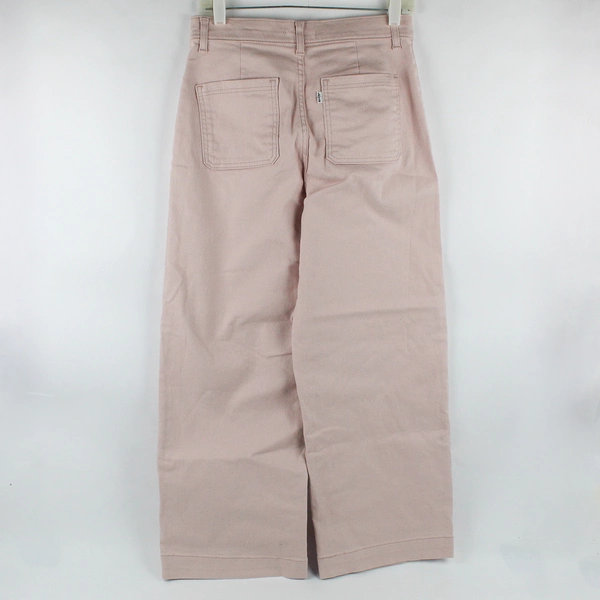 Levi's Women's 28 Pink Ribcage Wide Leg Crop Denim Jeans