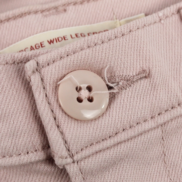 Levi's Women's 28 Pink Ribcage Wide Leg Crop Denim Jeans