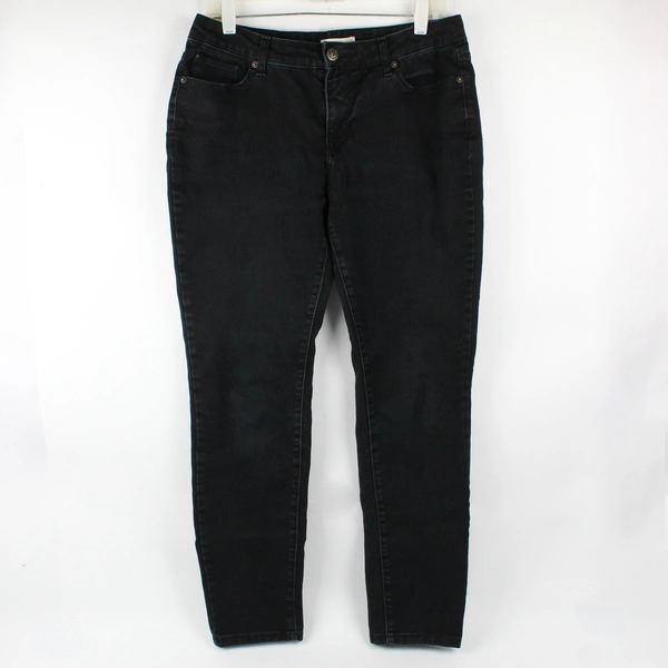 Westport 1962 Women's 8 Black Skinny Stretch Mid Rise Denim Jeans