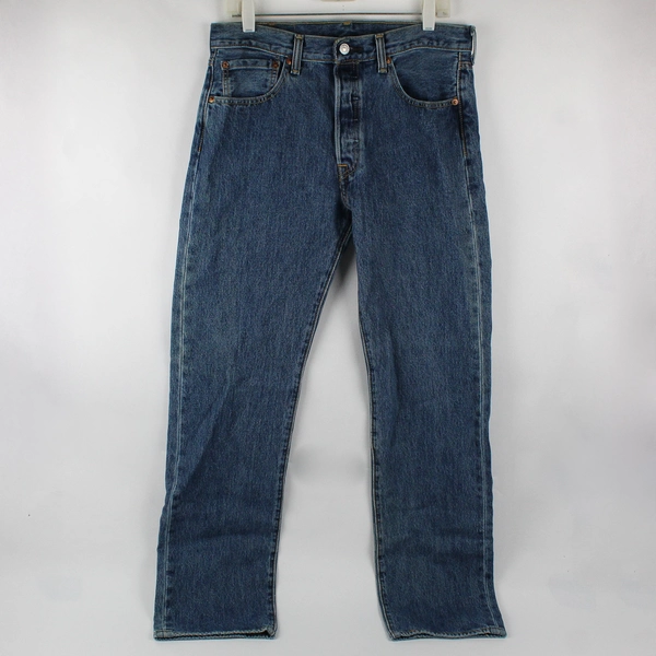 Levi's 501 Jeans Men's 32x32 Light Wash Straight Leg Button Fly Denim Jeans