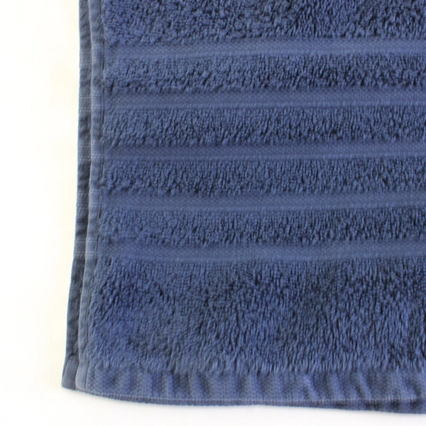 Lot Of 2 Hotel Collection Solid Navy Blue Bath Towel 100% Cotton 28" x 52"