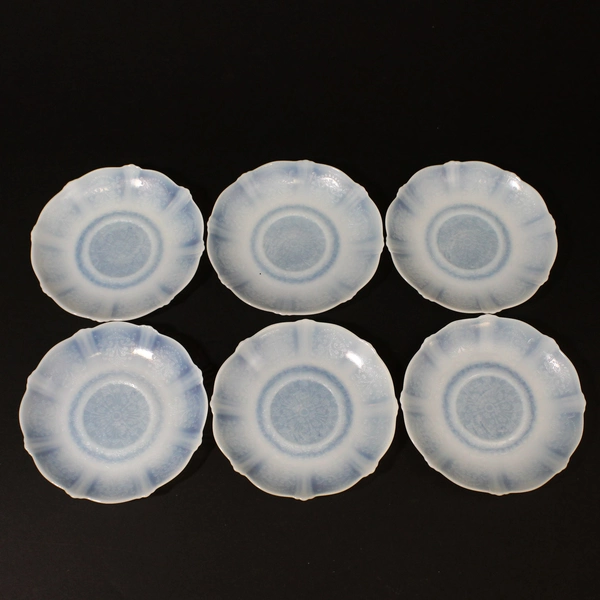 6 MacBeth Evans American Sweetheart Monax White Saucers 6"