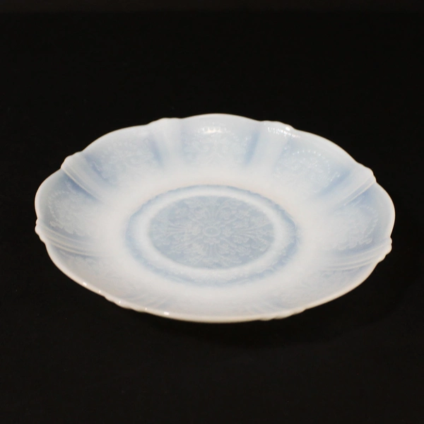 6 MacBeth Evans American Sweetheart Monax White Saucers 6"