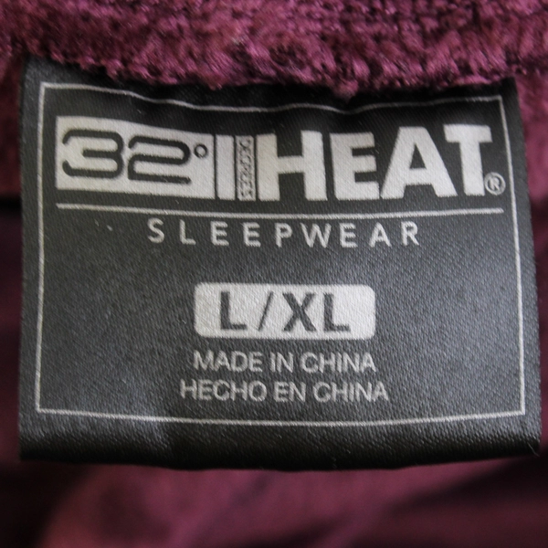 32 Degrees Heat Women's L/XL Purple Plush Blanket Hoodie