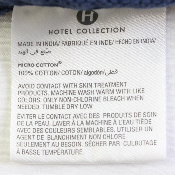 Hotel Collection Solid Navy Blue Bath Sheet Towel 100% Cotton 30" x 66"