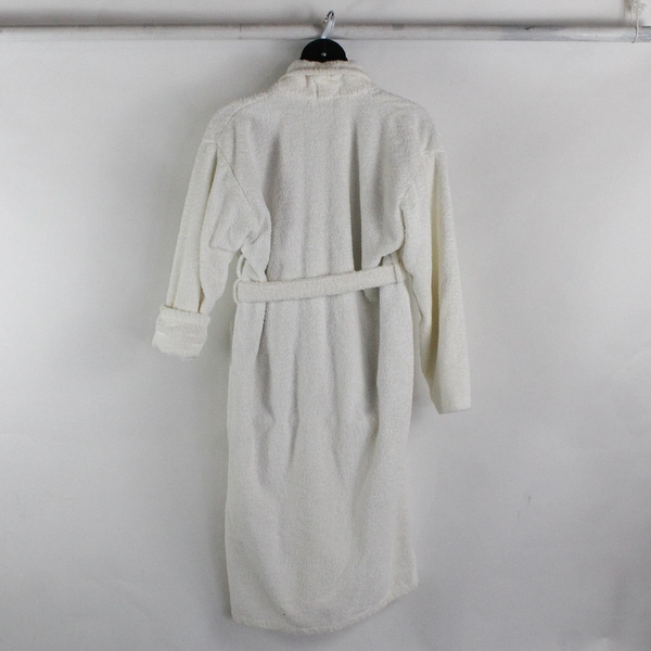 Restoration Hardware Unisex L Luxury Plush Long Robe White Cotton Belted