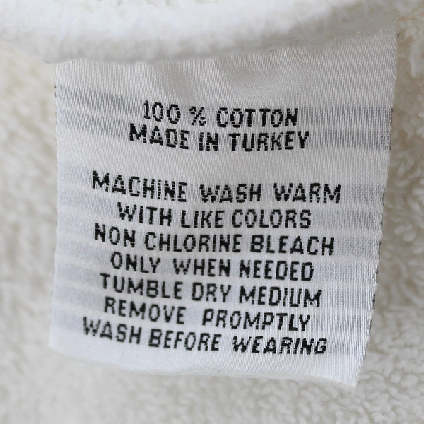 Restoration Hardware Unisex L Luxury Plush Long Robe White Cotton Belted