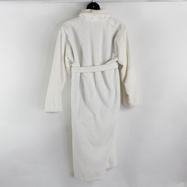 Restoration Hardware Unisex L Luxury White Cotton Long Belted Robe