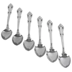 Set of 6 Towle King Arthur Stainless Oval Soup Spoons 7.5"